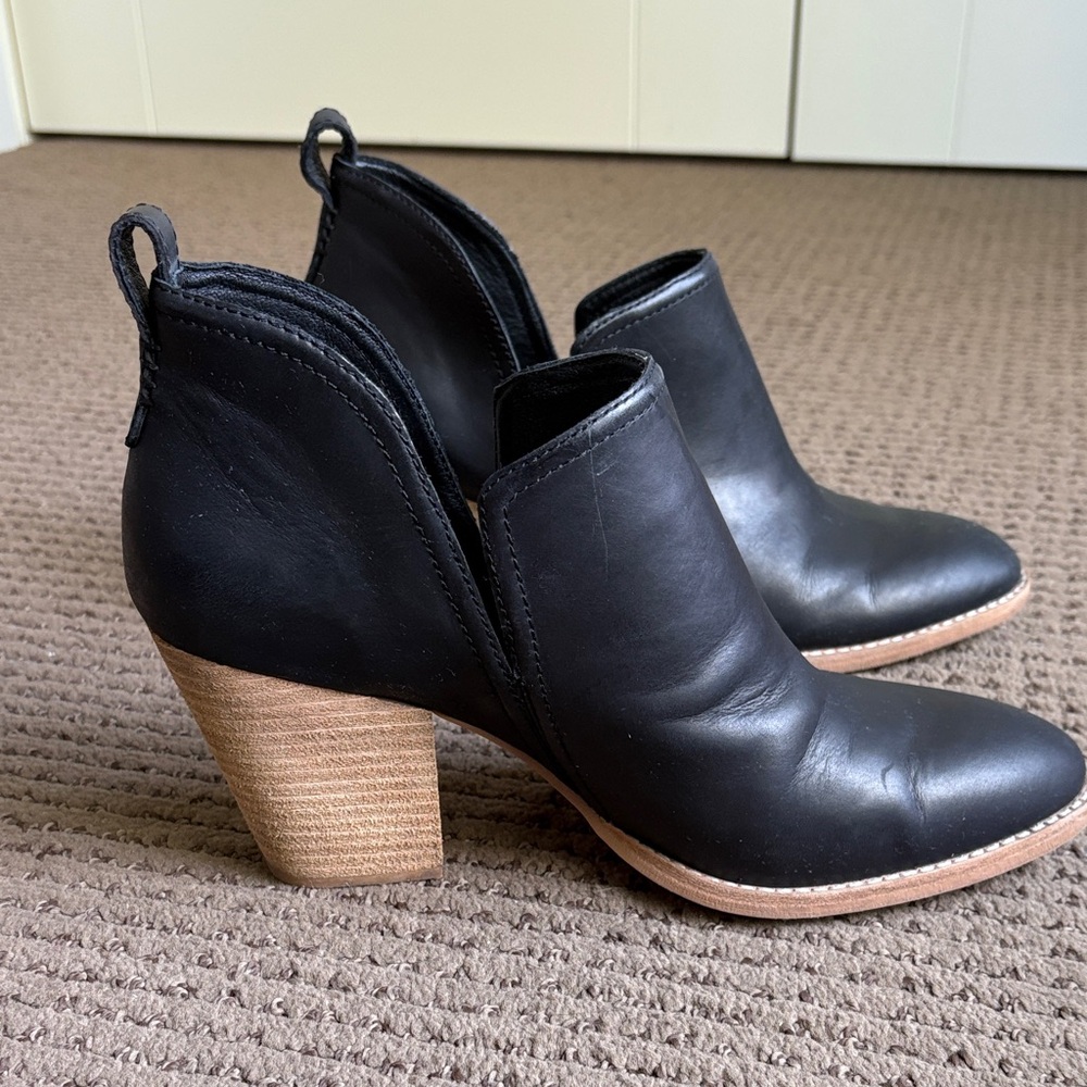 Jeffrey Campbell Black Leather Booties